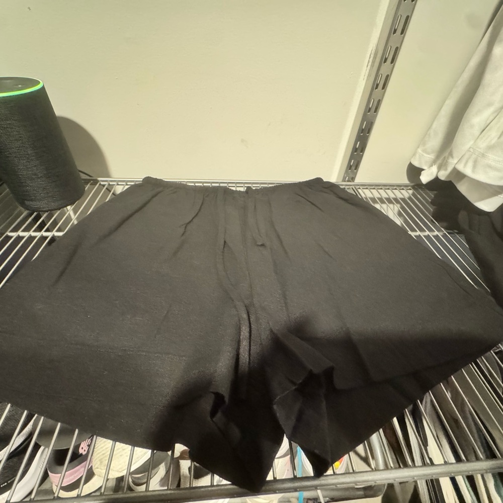 Black Linen Shorts